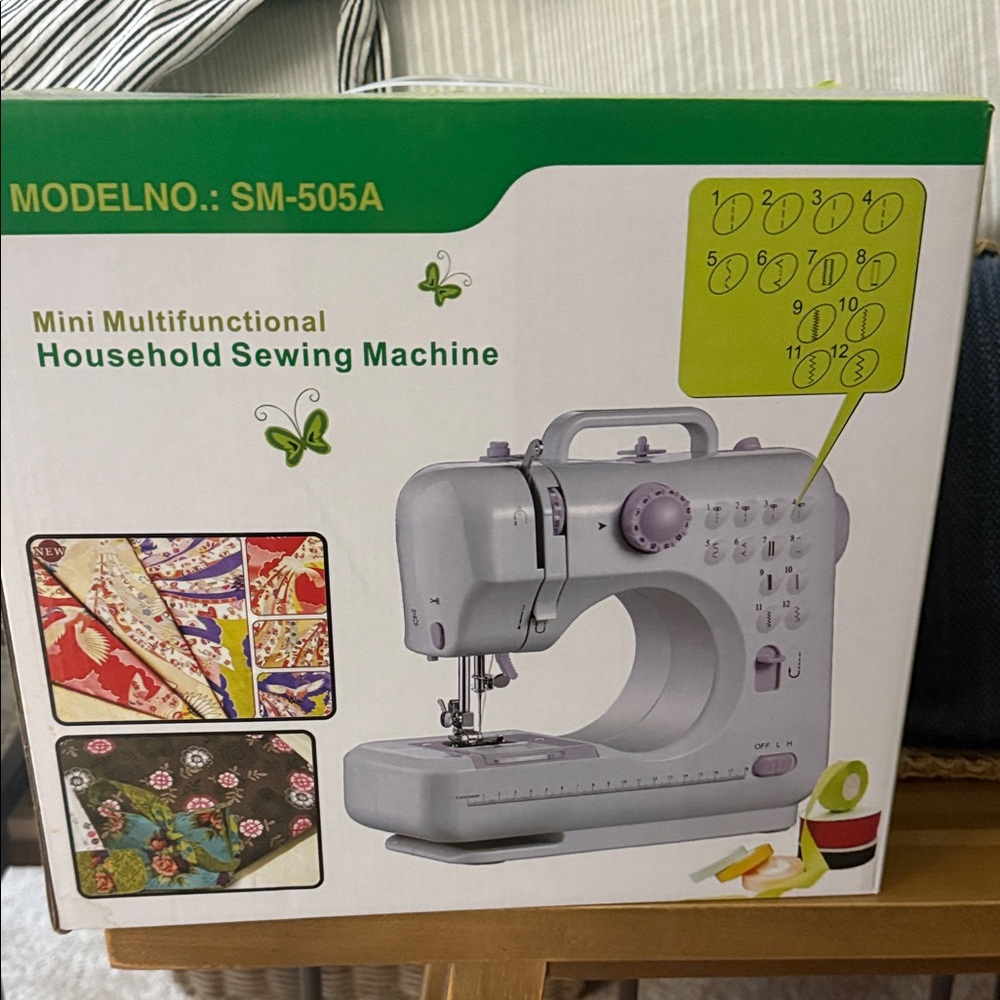 Mini Multifunctional Household Sewing Machine - Light Gray